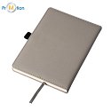 EIBAR notebook A5 with two pockets, gray with logo print 2