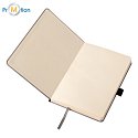 EIBAR A5 notebook with two pockets, gray with logo print 3