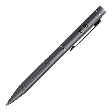 kovové pero s LED baterkou a laserovým ukazovátkom, potlač loga
