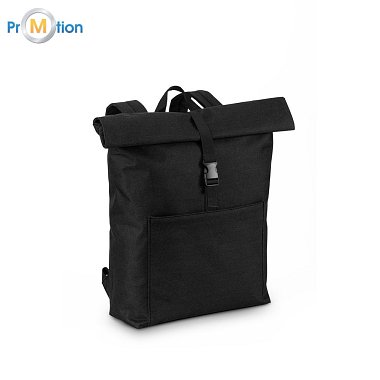ATENAS. promotional laptop backpack black, logo print