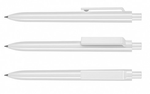antibakteriálne pero s potlačou loga, biele