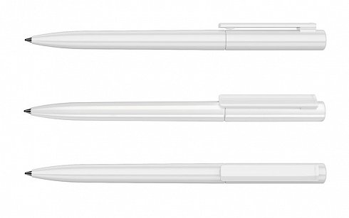 antibakteriálne pero s potlačou loga, biele