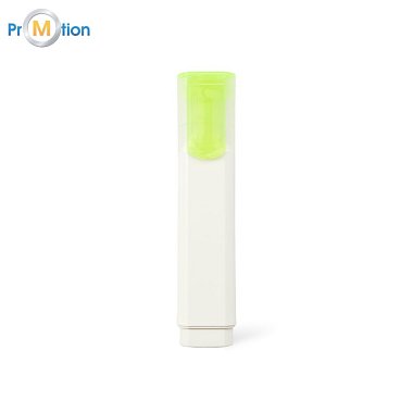 FLETCHER. Zvýrazňovač z PP s lesklým povrchom žltá, potlač loga