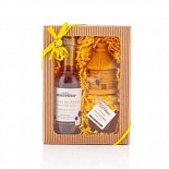 gift set honey, candle, mead, logo print, yellow