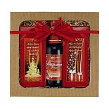 Gift set with tea Merry Christmas red, logo print