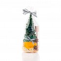 vánoční medový balíček med + svíčka dárkové balení zelené