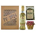 Gift set with honey, mead and tea with logo print 2