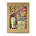Gift set with honey, mead and tea with logo print