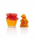 gift set of honey and St. Nicholas candle, custom logo