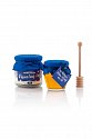 gift set honey + tea, blue, advertising label