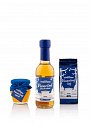 christmas gift set honey, mead and tea, blue