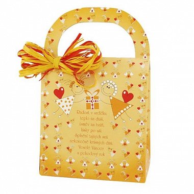 gift bag with happy tea in heart