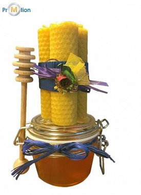 Darčekový balíček  med + sviečka + naberačka 2