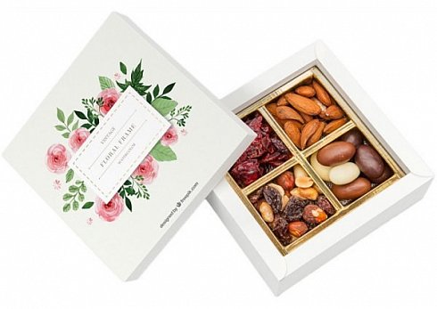gift set of dried fruits and nuts with logo printing