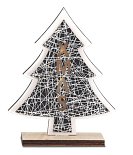 drevený vianočný stromček s  LED svetlom, potlač loga