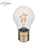 LED decorative bulb with logo print