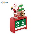 Christmas countdown calendar made of wood with logo printing