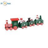 Wooden Christmas train with logo print