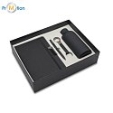 GRACE gift set, black (thermos, pen, pendant, laser logo 6)