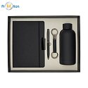 GRACE gift set, black (thermos, pen, pendant, laser logo)