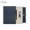 Gift set pen, pendant, notebook, blue color, laser logo