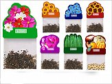 Seeds of flowers and vegetables, herbs with logo printing