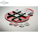 Christmas wooden tic-tac-toe with logo printing 3