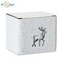Christmas ceramic mug 300ml black, logo print, box