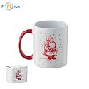 Christmas ceramic mug 300ml red Santa Claus, logo print