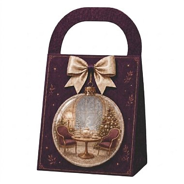 Gift bag Christmas ball with logo print