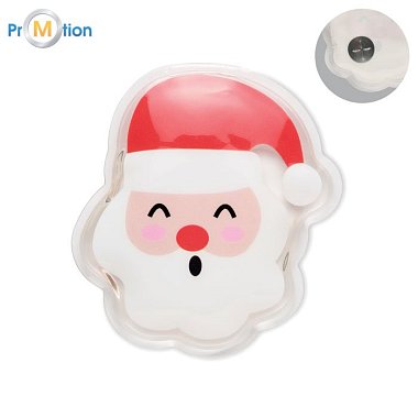 Santa Claus hand warmer, Christmas motif, logo print