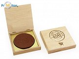 08.20 čokoládová medaila v drevenej krabici  275g