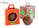 Delicious Christmas chocolate ball 85g with logo print