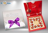 28.04 reklamné pralinky LINDT strieborne