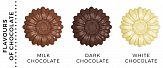 chocolate flowers with a logo