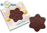 chocolate snowflake with logo print