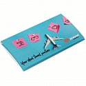 chocolate heart in envelope with print logo