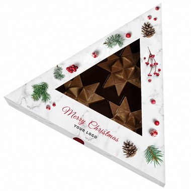 chocolate stars with logo