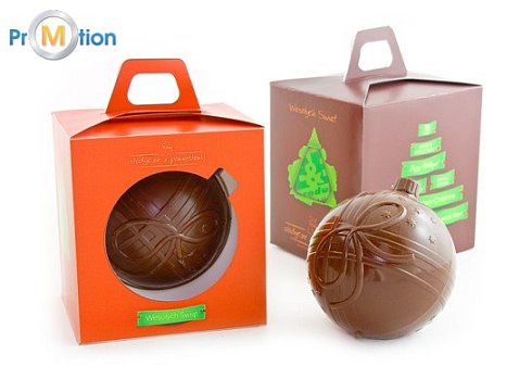 Delicious Christmas chocolate ball 85g with logo print