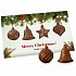 Christmas chocolate postcard with print logo