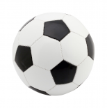 futbalová lopta s reklamnou tlačou loga, čierna