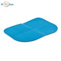 Folding seat cushion, seat cushion, blue, logo print
