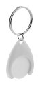 pendant with token for shopping cart with print, white