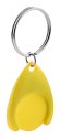 pendant with token for shopping cart with print, yellow