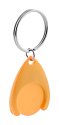 pendant with token for shopping cart with print, orange