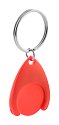 pendant with token for shopping cart with print, red