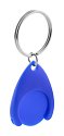 pendant with token for shopping cart with print, blue