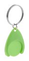 pendant with token for shopping cart with print, green