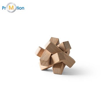 NIVEK. Bambusové puzzle Natural s potlačou loga