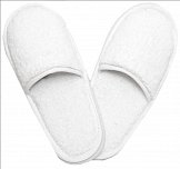 advertising slippers with logo print, white